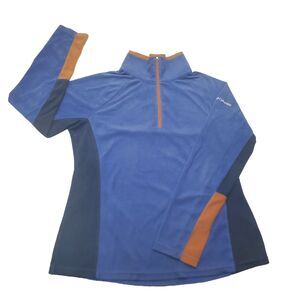 Columbia 1/4 Zip Micro Fleece Pullover Sweater Women's L Color block Long Sleeve